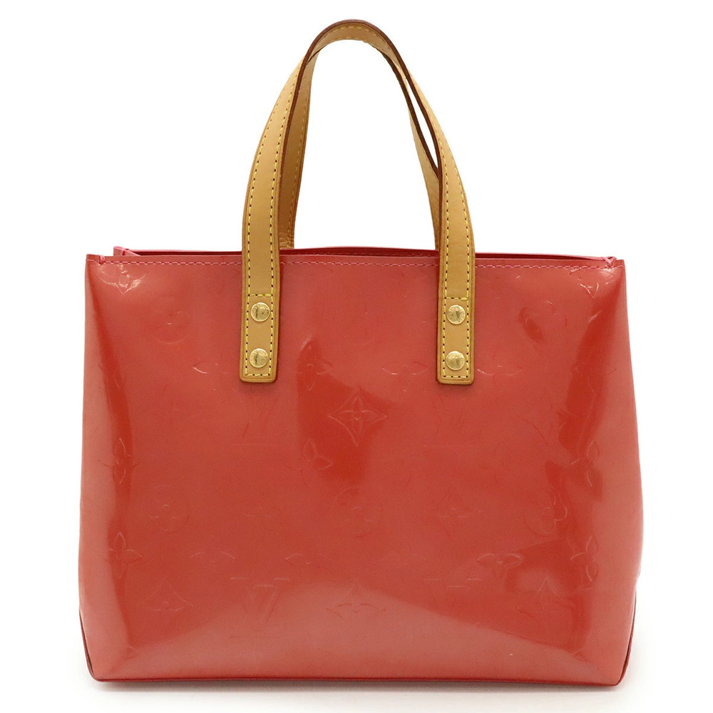 LOUIS VUITTON Monogram Vernis Lead Handbag Tote Bag Enamel Calf Framboise Pink